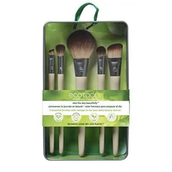 Ecotools Start The Day Beautifully Brush Set 5 Brushes & Storage Tray New in Box - Picture 2 of 9